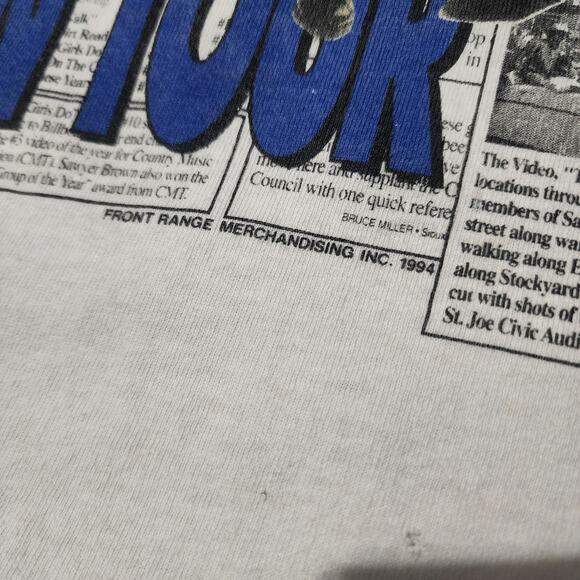 Vintage 1994 Sawyer Brown Tour Tee XL USA Made – “The Boys & Me” 24x30 - Picture 6 of 7